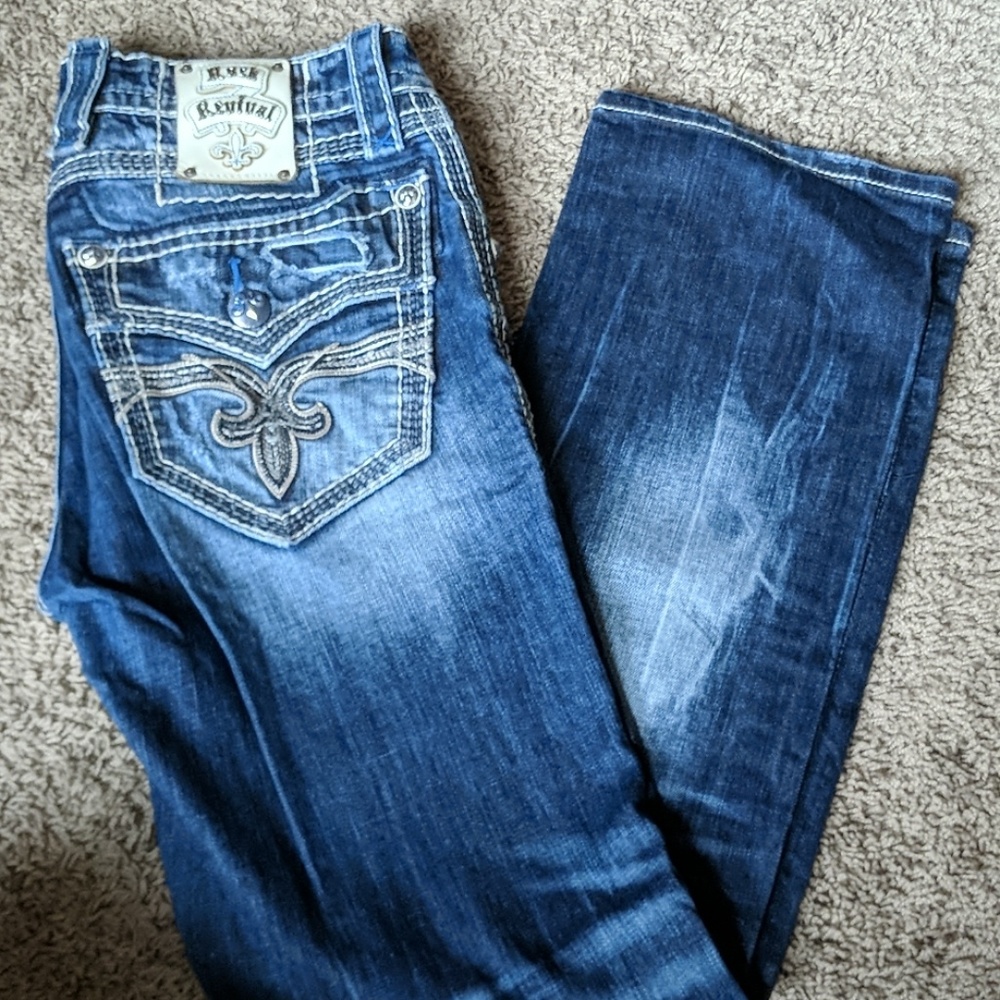 Rock Revival Blue Jeans